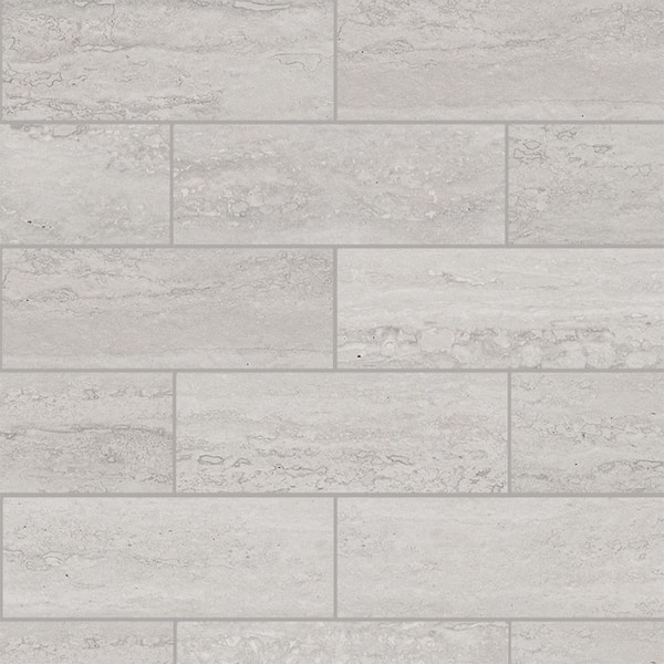 Silver Sand Gray 3.75 in. x 12 in. Matte Porcelain Floor and Wall Tile (6.25 sq. ft./Case)