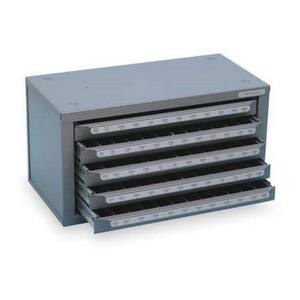 14-5/8 in. 5-Drawer Silver and Deming Drill Bit Tool Case