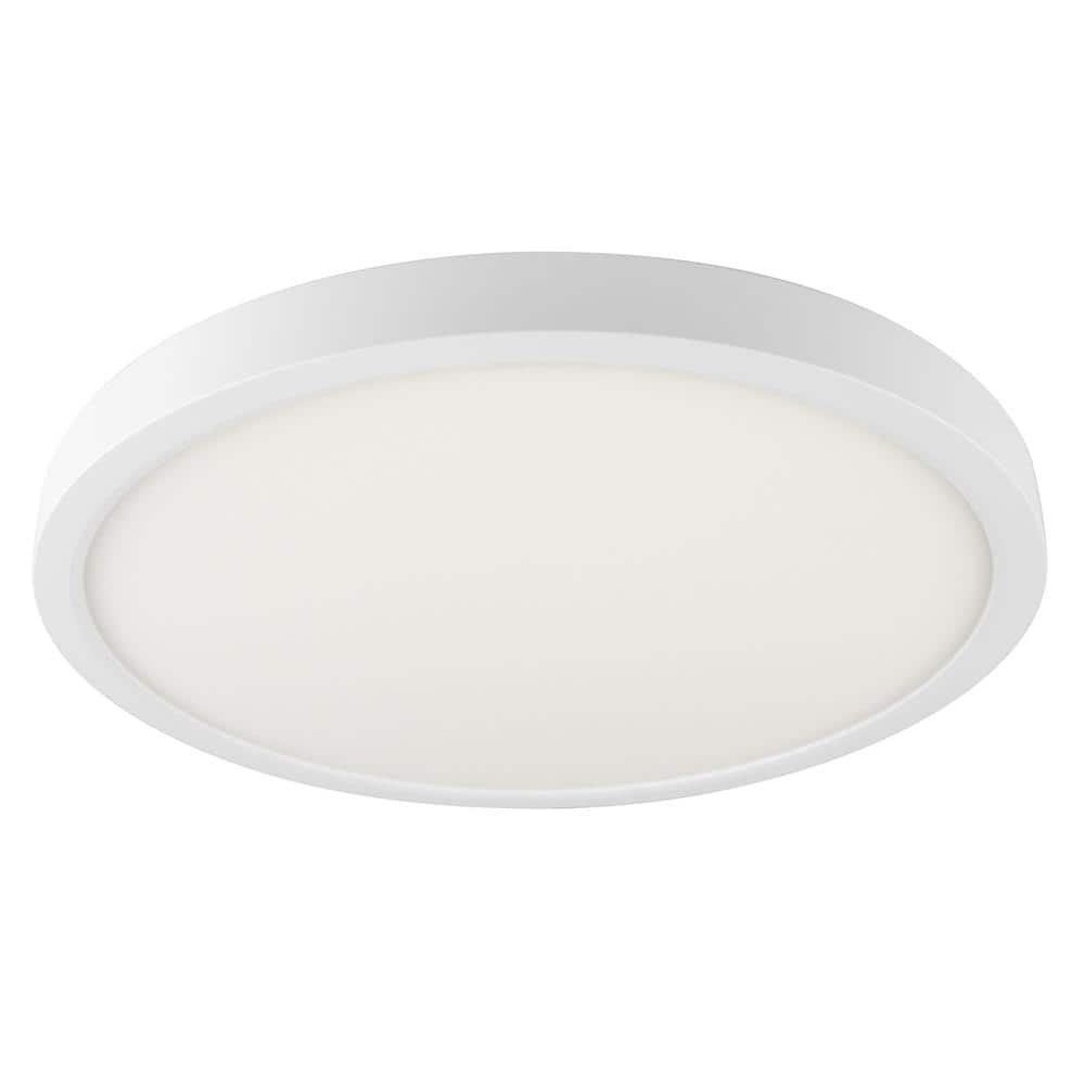 BAZZ 14 in. 14 Watt White Integrated LED Flush Mount C17333WH