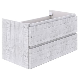 Formosa 35 in. W x 20 in. D x 19.5 in. H Modern Wall Hung Bath Vanity Cabinet Only without Top in Rustic White