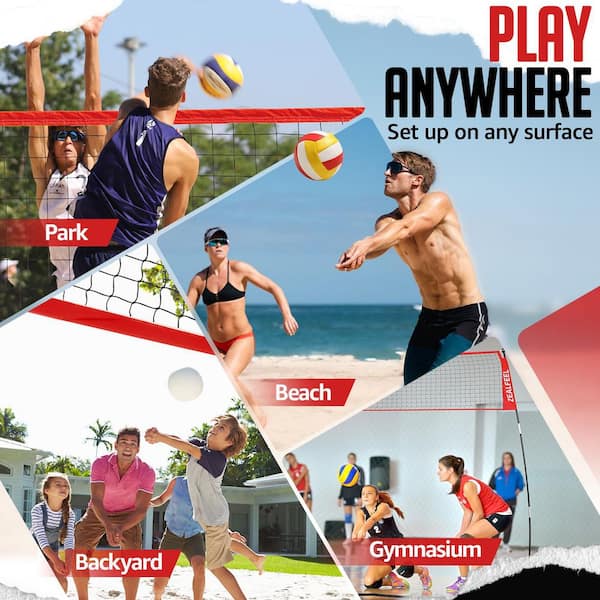 ZEALFEEL Adjustable Portable 12 ft. Volleyball Training Net with