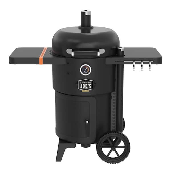 Bronco 18 in. Heavy Duty Charcoal Drum Smoker and Grill with 284 sq. in. Cooking Area in Black