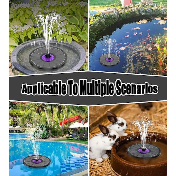 Solar Fountain Coffee Flower, Yzert 2025 Solar Powered Bird Bath