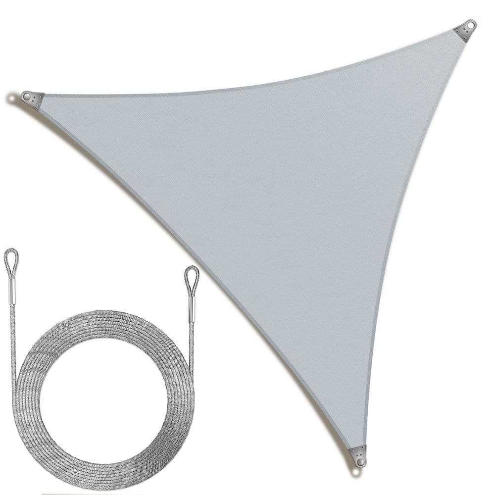 Super Ring 30 ft. x 30 ft. x 30 ft. Triangle Sun Shade Sail with Cable-Grey price history on PriceWatchPro