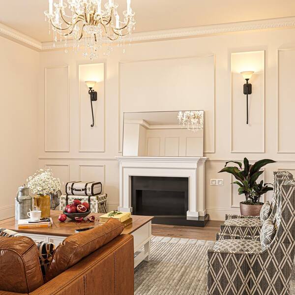 ORGANNICE 55 in. W x 30 in. H Silver Aluminum Rectangle Framed