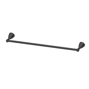 Alima Traditional 24 inch Bathroom Wall Mounted Towel Bar in Matte Black Finish