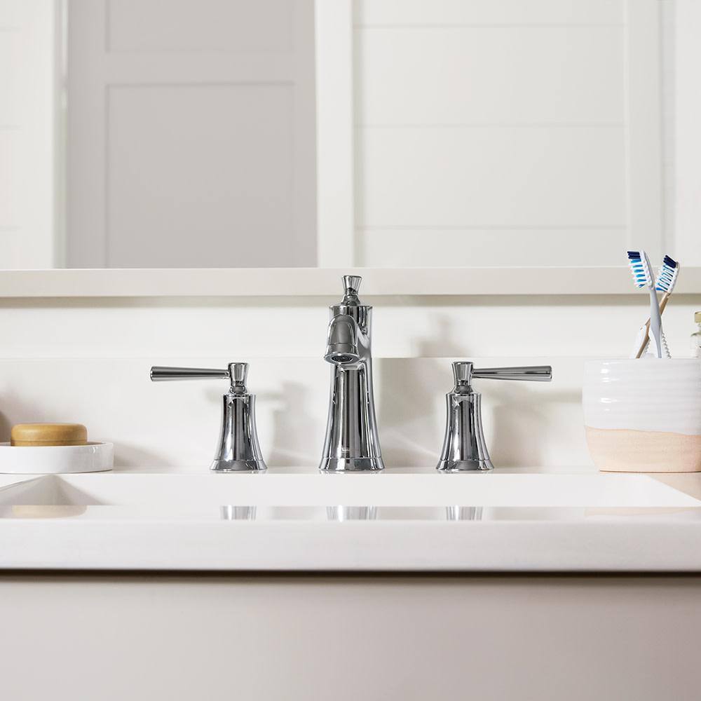 Joleena Transitional Chrome Widespread Bathroom Faucet