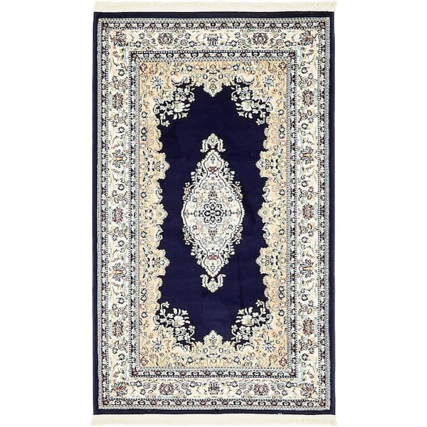 Unique Loom Narenj Windsor Navy Blue 3' 0 x 5' 0 Area Rug