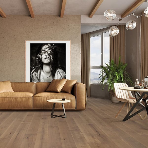 Malibu Wide Plank Cardiff Maple 3/8 in. T x 6.5 in. W Click Lock Wire Brushed Engineered Hardwood Flooring (945.6 sq. ft./pallet)