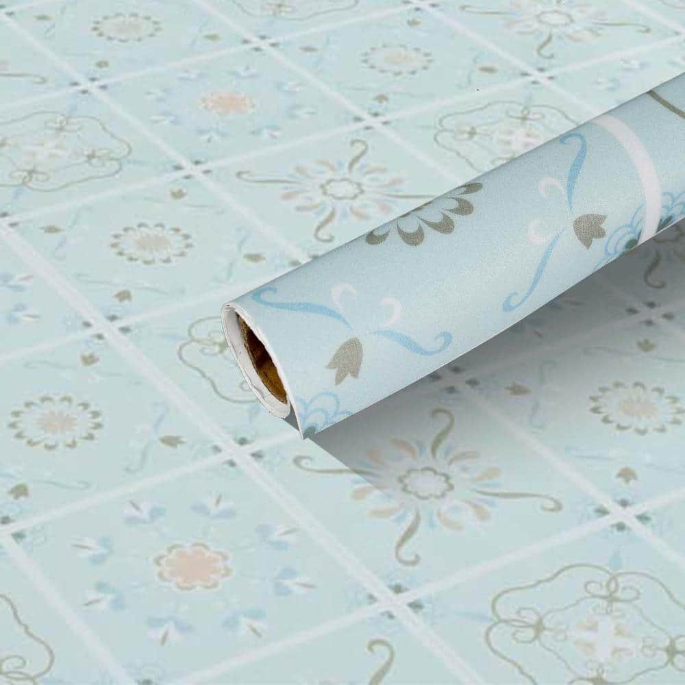 16 mil Wear Layer Light Blue Vinyl Sheet Flooring, 23.62 in. Wide x 16.4 ft. Long, Peel-and-Stick, 1 Roll price history on PriceWatchPro