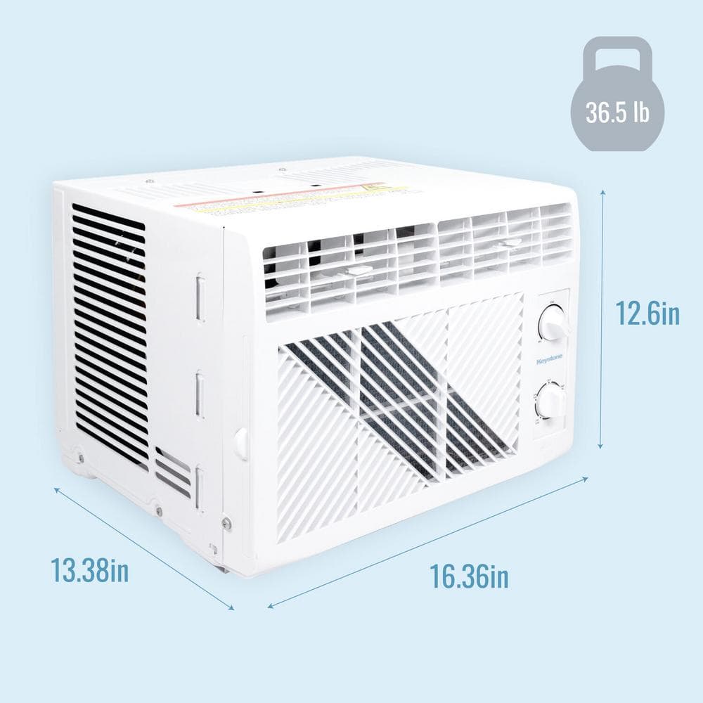 Keystone 5,050 BTU White Window Mounted Air Conditioner with Sleep Mode