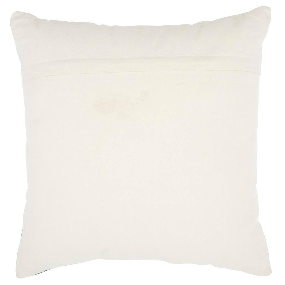 Navy and White Patriotic Stars Cotton Square Pillow 20" x 20"