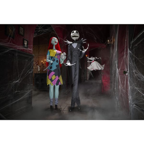 6.5 ft. Animated Jack Skellington, 6 ft. Animated Sally and 4.5 ft. LED Zero Combo