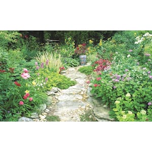 Garden View - Weather Proof Scene for Window Wells or Wall Mural - 100 in. x 60 in.