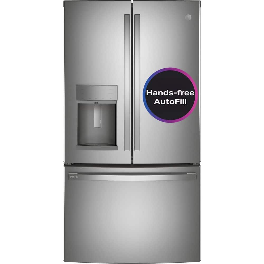 Profile 27.8 cu. ft. French Door Refrigerator with Hands-Free Autofill in Fingerprint Resistant Stainless Steel