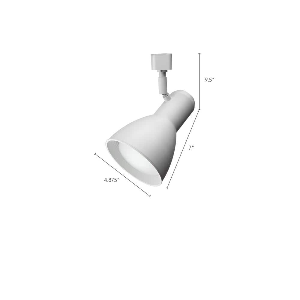 Matte White Modern Metal Track Light Head