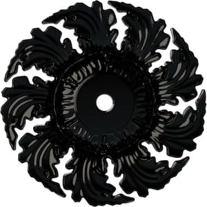 14-5/8 in. x 2-1/4 in. Needham Urethane Ceiling Medallion (Fits Canopies upto 4-1/4 in.), Black Pearl