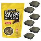 4 lbs./64 Bars All Weather Rat and Mouse Killer and 6 Locking Rat and Mouse Refillable Bait Stations