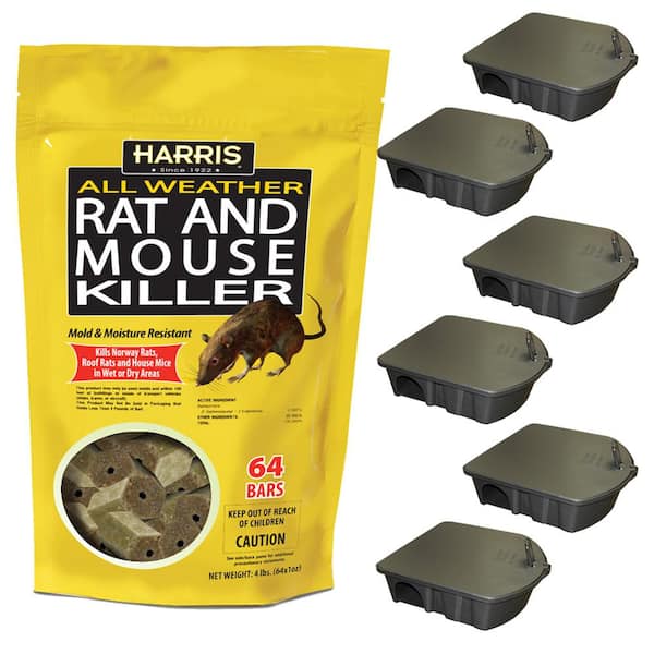 Harris Rat and Mouse Bait Station (6-Pack) 6RATBOX - The Home Depot