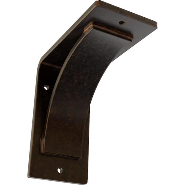Ekena Millwork 3 in. x 6 in. x 6 in. Antiqued Bronze Morris Steel Bracket