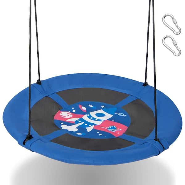 Blue Rocket 40 in. Flying Saucer Tree Multi-Person Swing Indoor Outdoor Play Set Swing for Kids