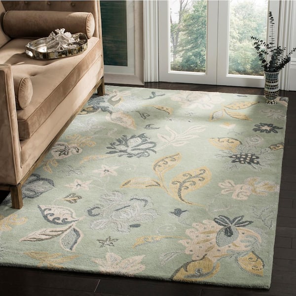 Jardin Light Green/Multi 5 ft. x 8 ft. Floral Area Rug