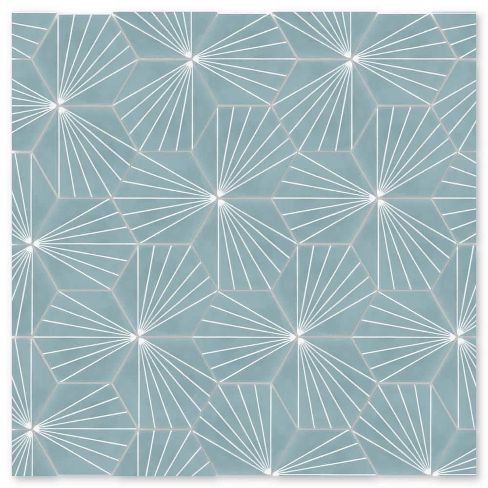 Spark C Stone Blue 8 in. x 9 in. Cement Handmade Tile Sample price history on PriceWatchPro