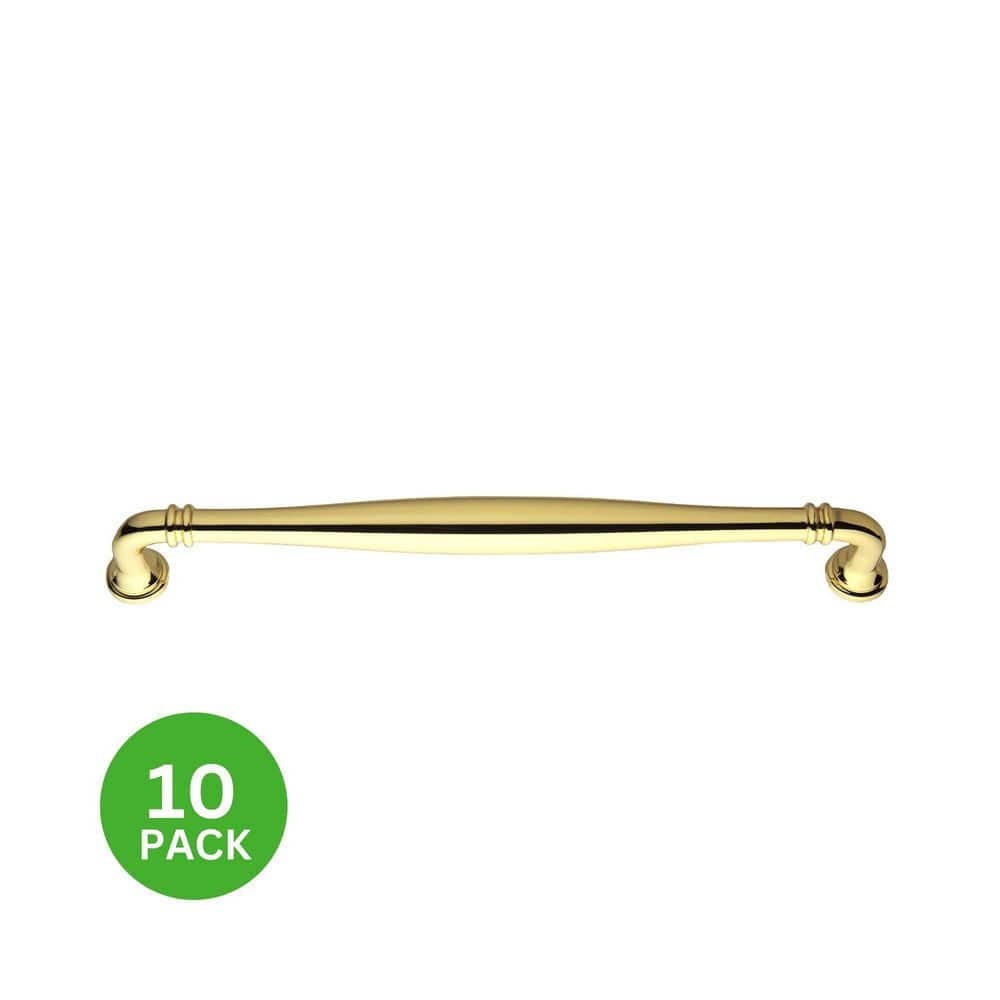 10-Pack Paris 8 in. (203 mm) Center-to-Center Traditional Polished Gold Bar Drawer Pull price history on PriceWatchPro