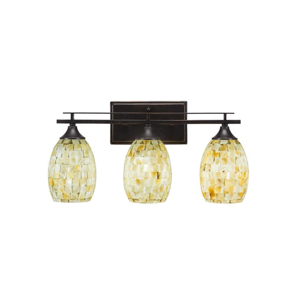 Ontario 21.5 in. 3-Light Dark Granite Vanity Light