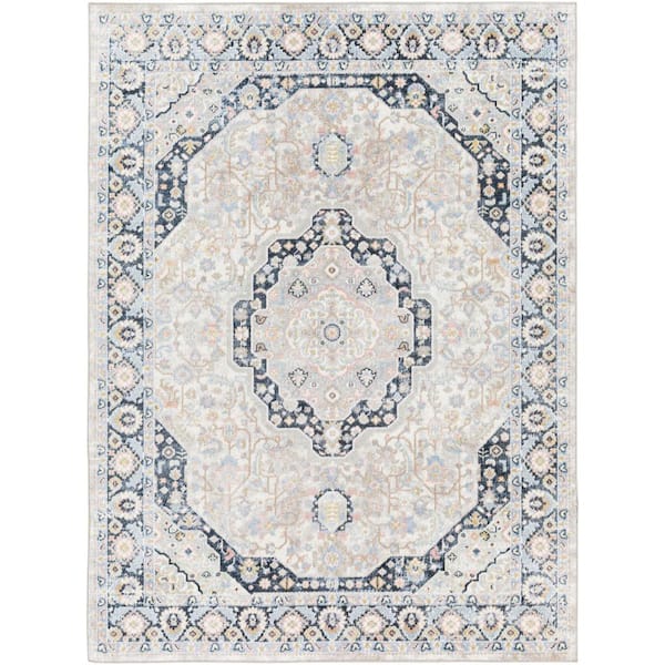 Artistic Weavers Lavadora Blue Oriental 5 ft. x 7 ft. Indoor Area Rug
