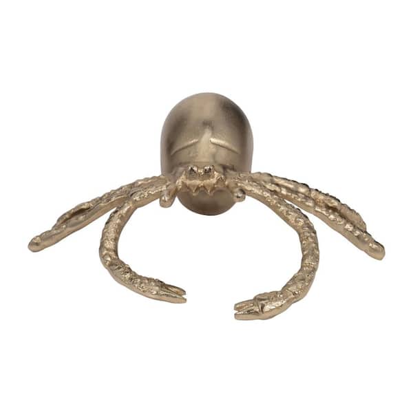 Liv & Skye Gold 10 in. x 4 in. Metal Sand Crab Figurine