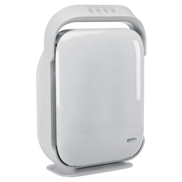 1620 sq. ft. HEPA Pure Filter Console Air Purifier 27 in. White for Home, UV-C, Wildfire Smoke, Dust, Odors, Allergens