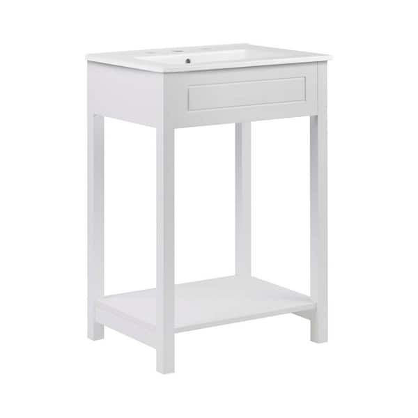 MODWAY Altura 24 in. Bathroom Vanity Cabinet without Top in White White