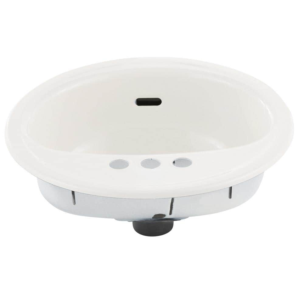 Elegant White Glass 19" Round Pedestal Bathroom Sink