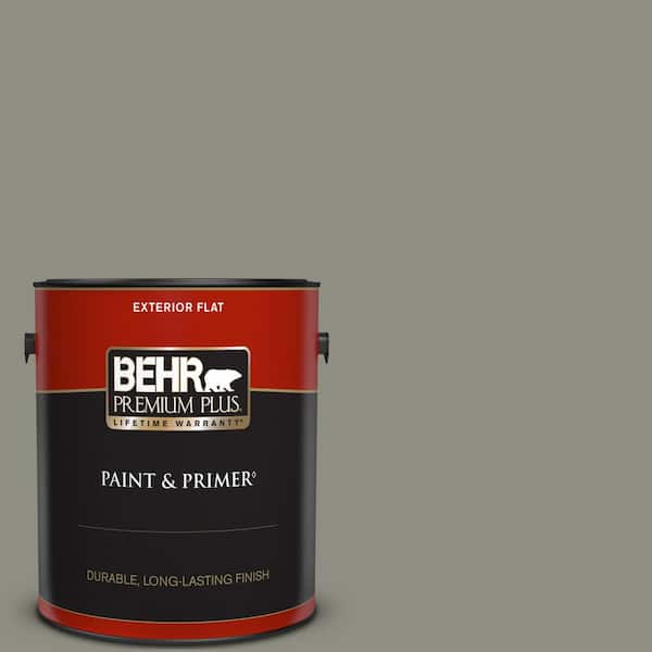 BEHR PREMIUM PLUS 1 gal. #N370-5 Incognito Flat Exterior Paint & Primer