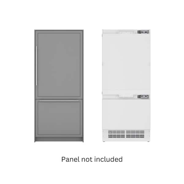 Reserve 36 in. Panel Ready Refrigerator and Freezer with Ice Maker, Water Dispenser, Frost Free, 19.7 cu. ft. in White