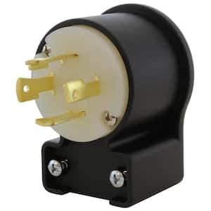 NEMA L16-30P 3-Phase 30 Amp 480-Volt Elbow 4-Prong Locking Male Plug with UL, C-UL Approval