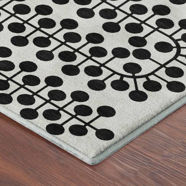 Mayfield Premium Machine Washable Abstract AMF2247 Ivory 10 ft. x 14 ft. Area Rug