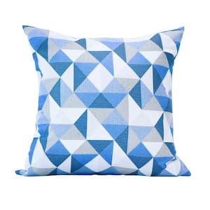 Ruskin Blue Square Accent Lounge Throw Pillow
