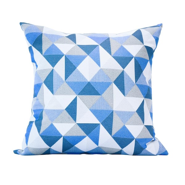 Astella Ruskin Blue Square Accent Lounge Throw Pillow