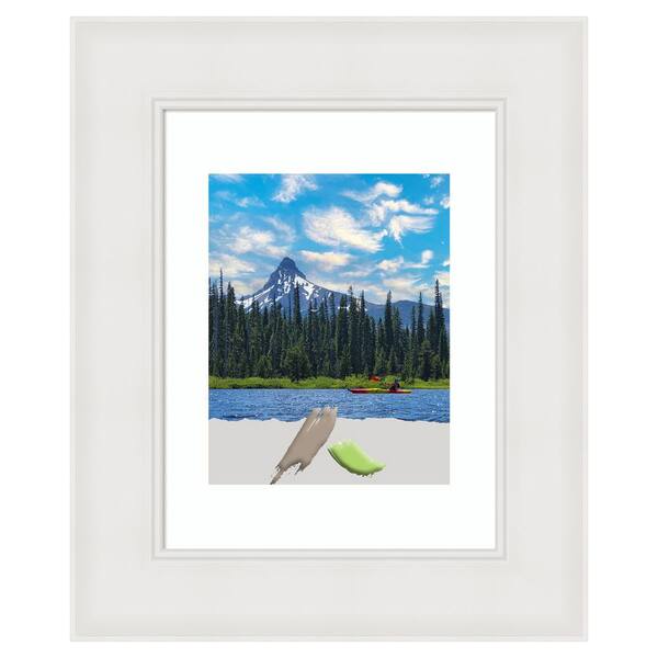 Amanti Art 11 in. x 14 in. (Matted to 8 in. x 10 in.) Textured White Picture Frame Opening Size