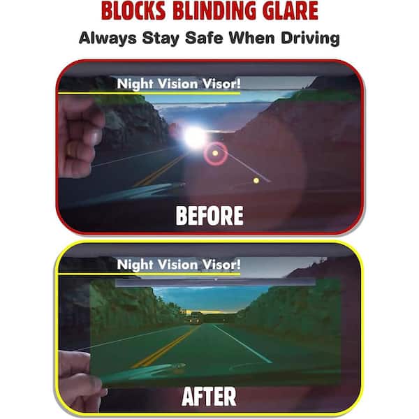 Night Vision Visor: Polarized Car Visor for Headlight Glare