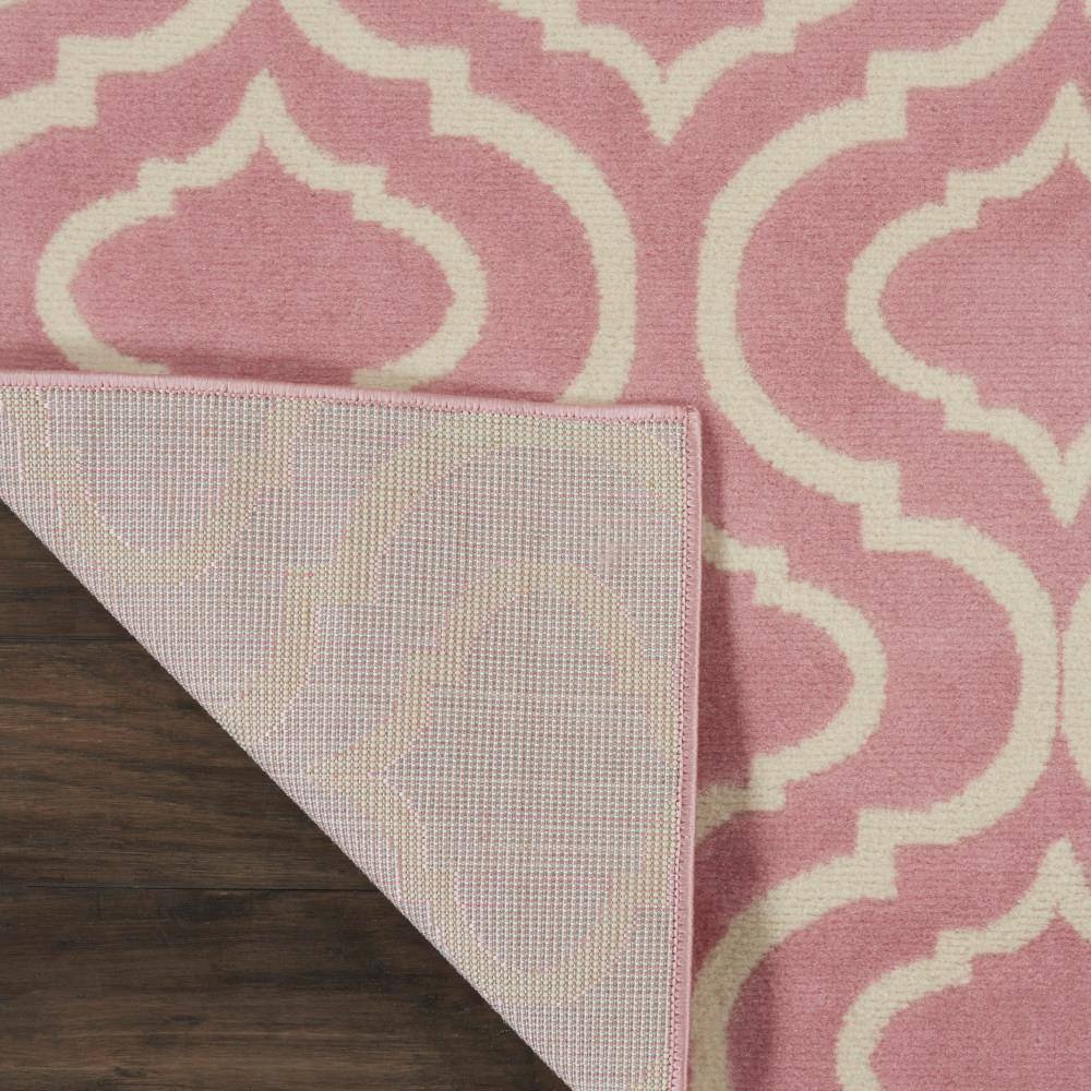 Moroccan Trellis Pink Viscose 8' x 10' Easy-Care Area Rug