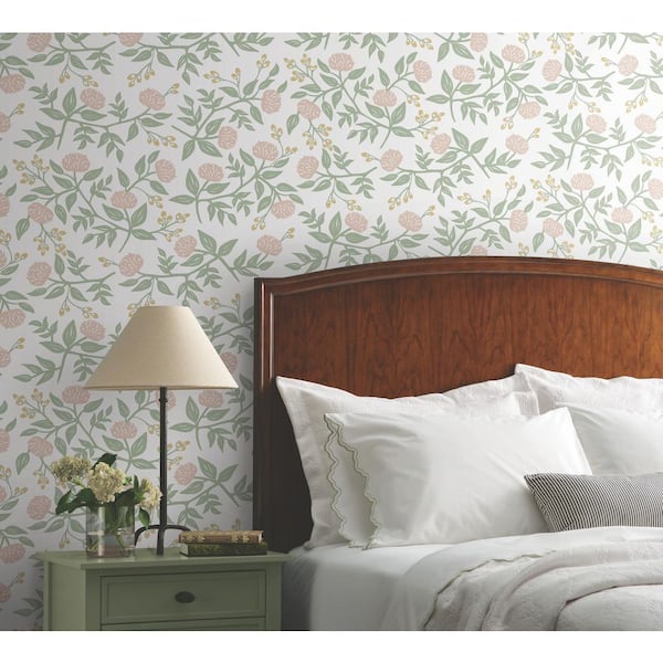 Peonies Blush Floral Premium Peel and Stick Wallpaper