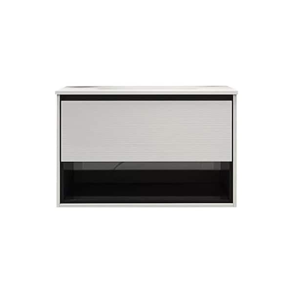 taholi 32 in. W x 18 in. D Floating Bathroom Vanity in White with Ceramic Vanity Top in White with White Sink