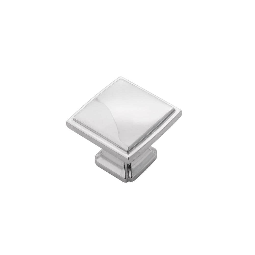 Bridges Collection Knob 1-1/4 in. Square Polished Chrome Cabinet Knob (10-Pack) price history on PriceWatchPro