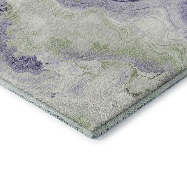Mayfield Premium Machine Washable Abstract AMF1862 Lavender 10 ft. x 14 ft. Area Rug