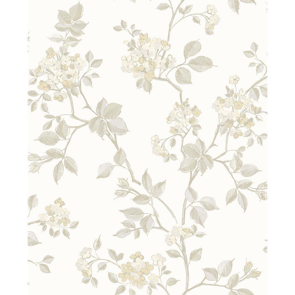 Advantage Parry Bone Floral Paper Strippable Wallpaper (Covers 56.4 sq ...