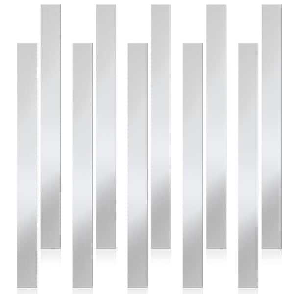 1 in. x 12 in. 10 Pcs Stainless Steel Strips, Gap Filler Trim Strip for Clearance Adjustment Sound Insulation