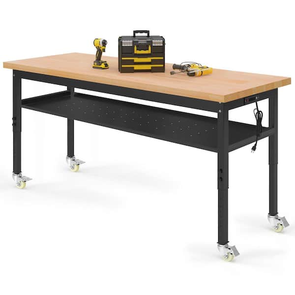 ◼️4drawers wood working table 作業台 やっとちゃんとした4x8の作業台作った、テーブルソー内蔵で : r
